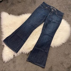 Dark wash flare jeans